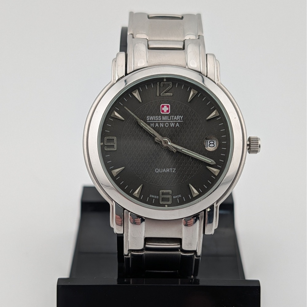 Swiss Military Honowa Gray Textured Dial‎ Swiss Made Watch 06-547 Stainless